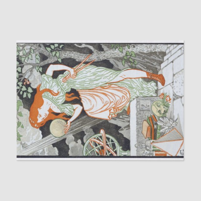 Papel De Seda Ciencia femenina por Eugene Grasset  (Anverso)