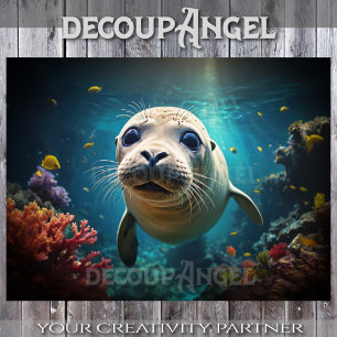 Papel De Seda Cierre Cute Baby Seal - Desnudo -