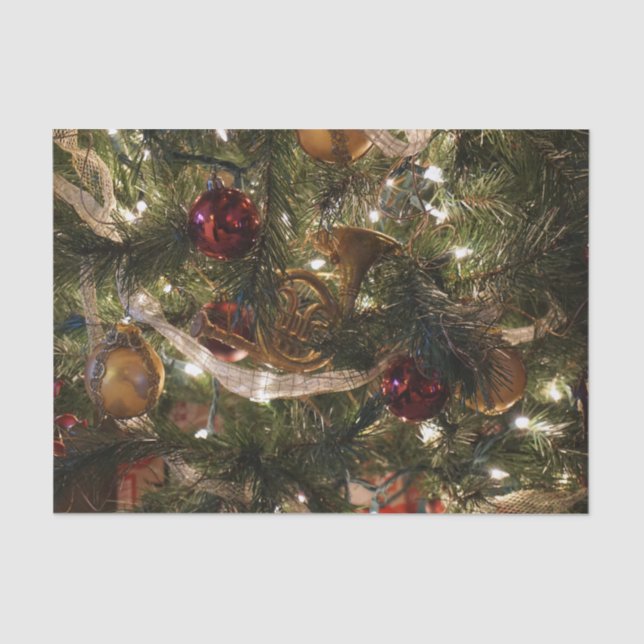 Papel De Seda Cierre de árbol de Navidad decorado (Anverso)