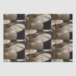 Papel De Seda Címbalos y palos de tambor