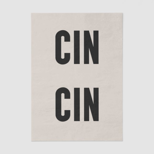 Papel De Seda Cin Cin Typography (Anverso)