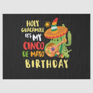 Papel De Seda Cinco De Mayo Cumpleaños Santo Guacamole Mexicano