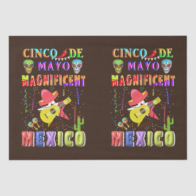 Papel De Seda Cinco de Mayo México magnífico (Anverso)