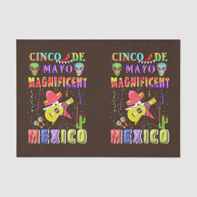 Papel De Seda Cinco de Mayo México magnífico (Anverso)