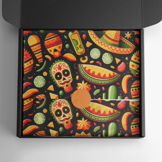 Papel De Seda Cinco de Mayo. Patrón personalizado brillante mexi (Subido por el creador)
