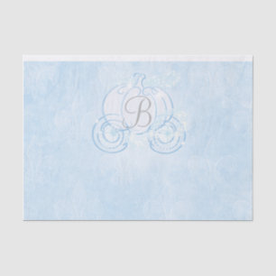 Papel De Seda Cinderella Calabaza Carruaje Monograma Inicial