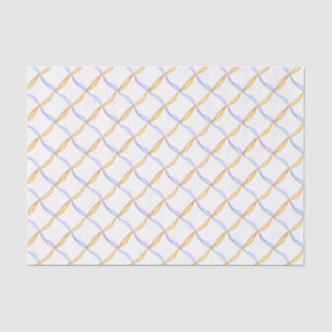 Papel De Seda Cinta acuarela dorada y azul