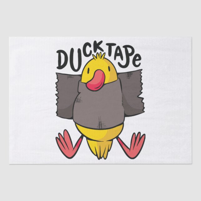 Papel De Seda Cinta de Pato Divertida (Anverso)