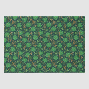 Papel De Seda Cinta de trébol dorado del día de San Patricio Tré