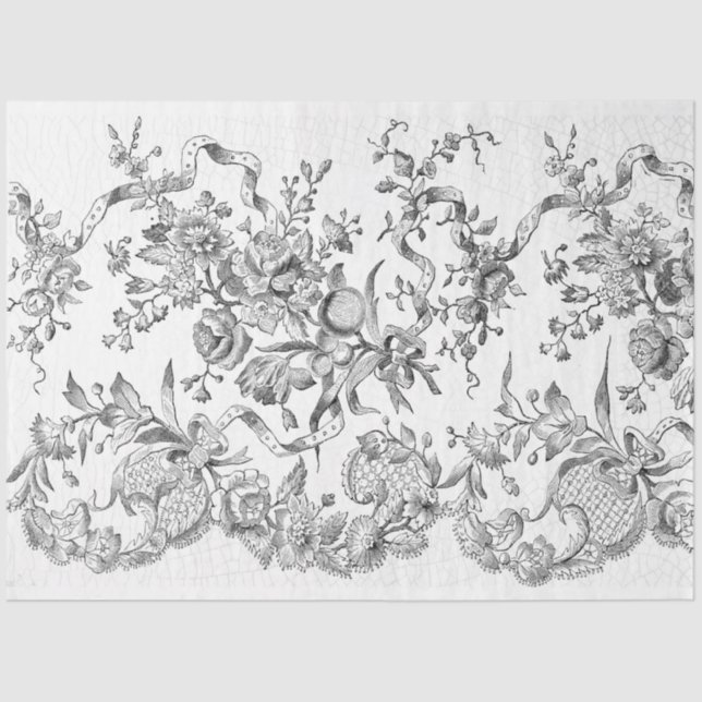 Papel De Seda Cinta negra y blanca (Anverso)