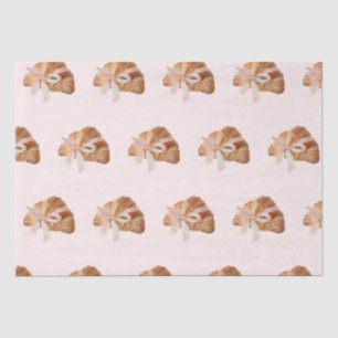 Papel De Seda Cinta rosa Croissant de Coquette Personalizada