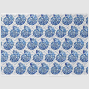 Papel De Seda Cintas azules sobre fondo de chevron azul