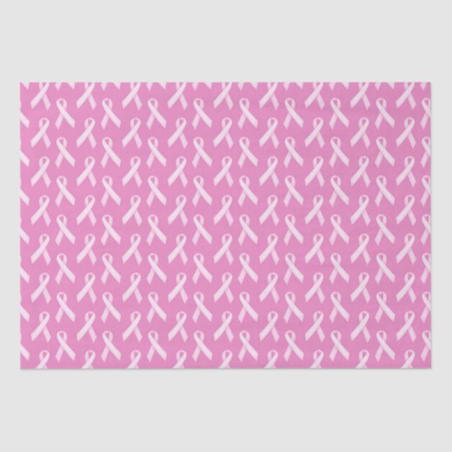 Papel De Seda Cintas de Conciencia del Cáncer de Mama (Anverso)