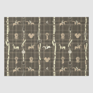 Papel De Seda Cinturones y lazos elegantes de jinetes de caballo