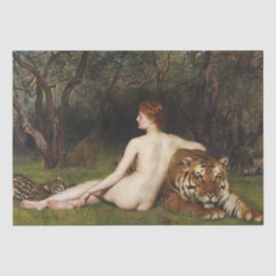 Papel De Seda Circe (Mujer con Tigre Salvaje) (por John Collier)