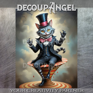 Papel De Seda Circo victoriano Gato Cheshire - Desengaño