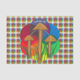 Papel De Seda Círculo de hongos - Pintura acrílica