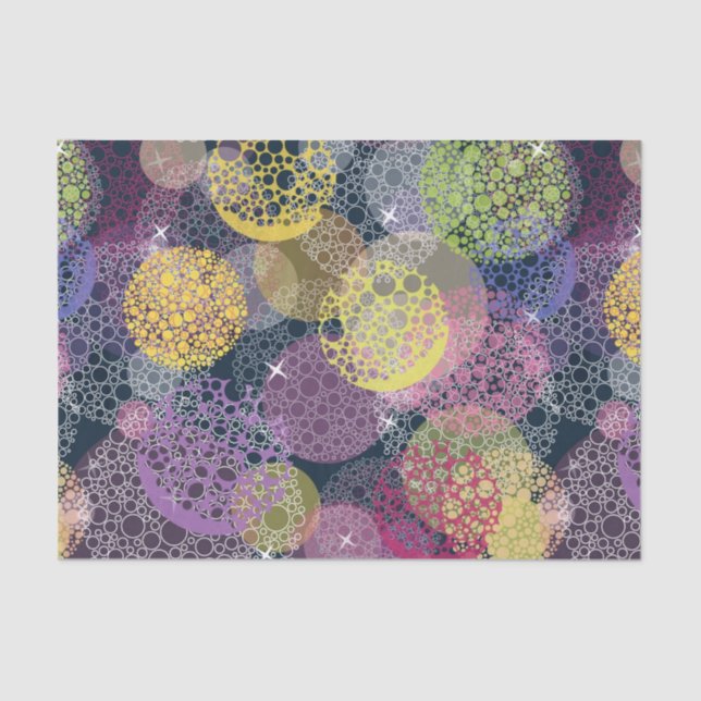 Papel De Seda Círculo lindo abstracto del lunar (Anverso)