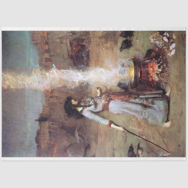 Papel De Seda Círculo mágico, John William Waterhouse (Anverso)