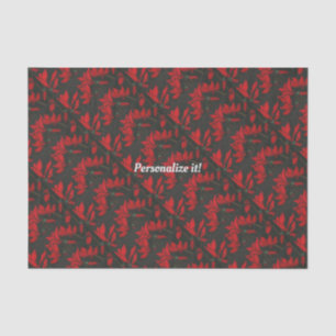 Papel De Seda Círculo rojo vivo en un fondo negro oscuro