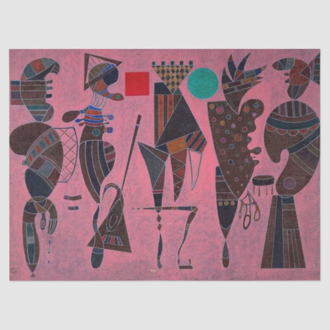 Papel De Seda Círculo y plaza por Wassily Kandinsky (Anverso)