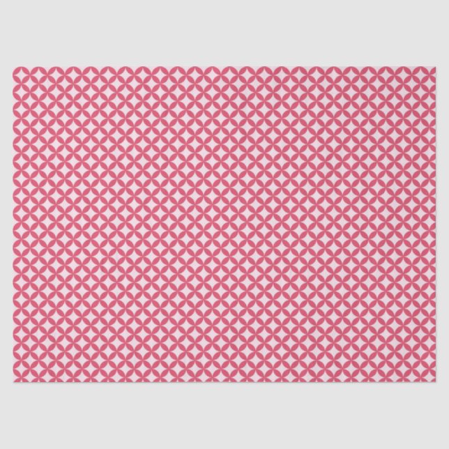 Papel De Seda Círculos abstractos rosados (Anverso)