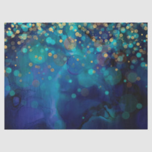 Papel De Seda Círculos abstractos y puntos dorados en la página 