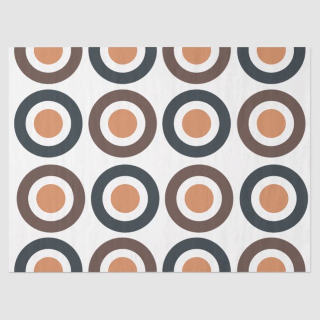 Papel De Seda Círculos Concéntricos Coloridos Cumpleaños (Anverso)