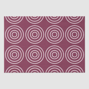 Papel De Seda Círculos concéntricos rosados blancos geométricos