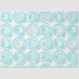 Papel De Seda Círculos de acento fondo Flores de color blanco tu