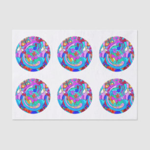 Papel De Seda circulos de amor de pimienta