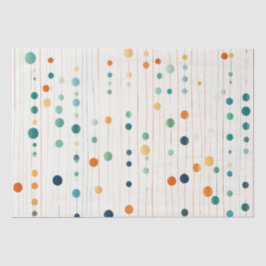 Papel De Seda Círculos de mandarina turquesa