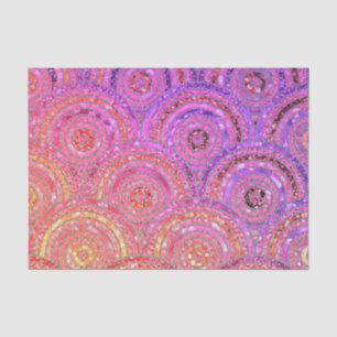 Papel De Seda Círculos de Relieve metalizado Metalizado de lujo 