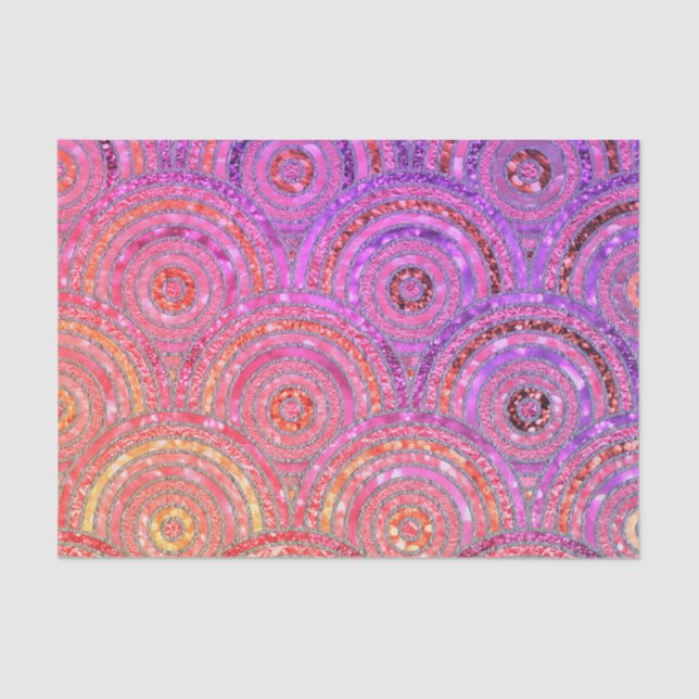 Papel De Seda Círculos de Relieve metalizado Metalizado de lujo  (Anverso)