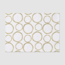 Círculos Dorados Sobre Blanco Moderno Tendencia
