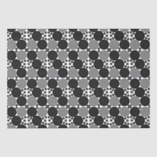 Papel De Seda Círculos Monocromos: Resumen Blanco Negro Y Gris,
