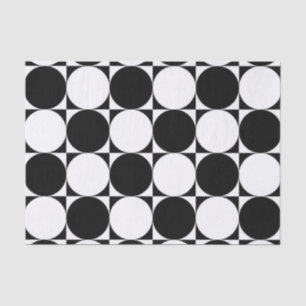 PAPEL DE SEDA CÍRCULOS NEGROS Y BLANCOS