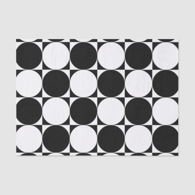 PAPEL DE SEDA CÍRCULOS NEGROS Y BLANCOS (Anverso)