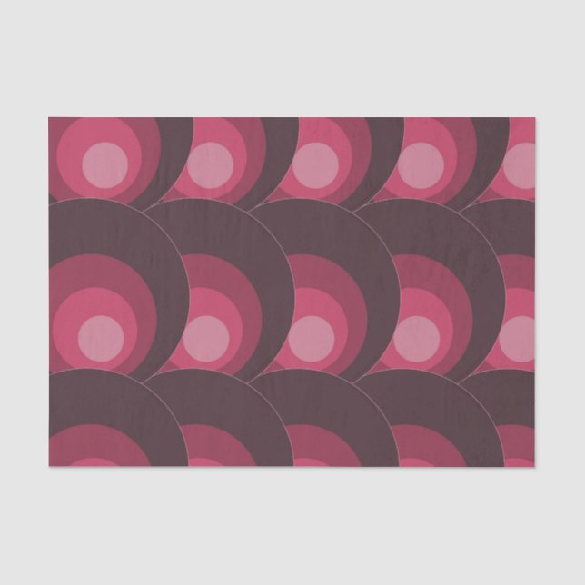 Papel De Seda Círculos púrpura retro (Anverso)