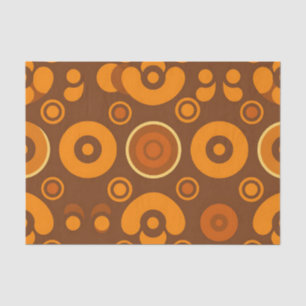 Papel De Seda Círculos Retro Abstractos Groovy Patrón 1970