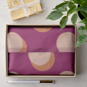 Papel De Seda Círculos Retro y Patrón Negrita Sombras Púrpura
