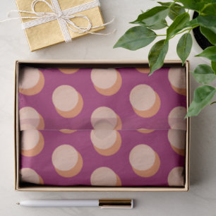 Papel De Seda Círculos Retro y Patrón Negrita Sombras Púrpura