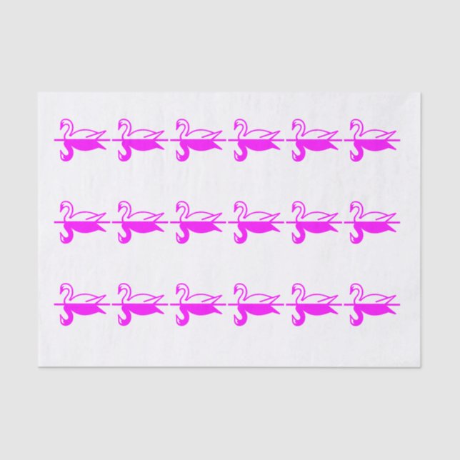 Papel De Seda Cisnes de Fuschia (Anverso)