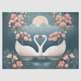Papel De Seda Cisnes enamorados