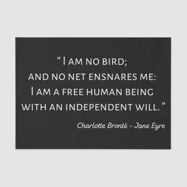 Papel De Seda Cita 2 de Jane Eyre - Estilo clásico (Anverso)