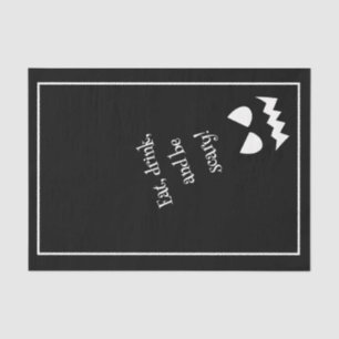 Papel De Seda Cita de Halloween de la Calabaza Negra Blanca Asus