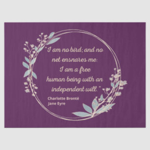 Papel De Seda Cita de Jane Eyre II - Estilo Cuto