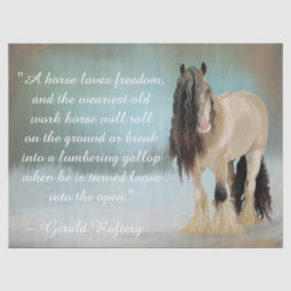 Papel De Seda Cita de libertad de ama de caballo