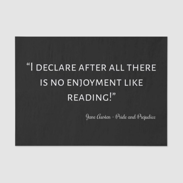 Papel De Seda Cita de orgullo y prejuicio III (Anverso)