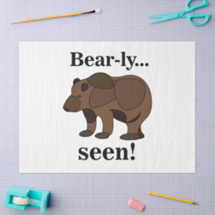 Papel De Seda Cita Divertida Humor Animal Oso